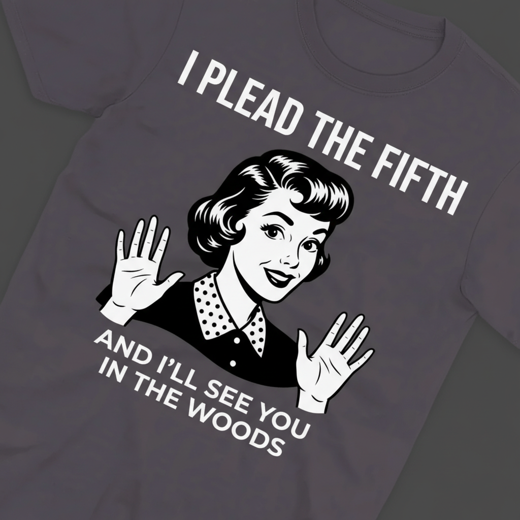 Plead the Fifth Retro T-Shirt_extreme_za