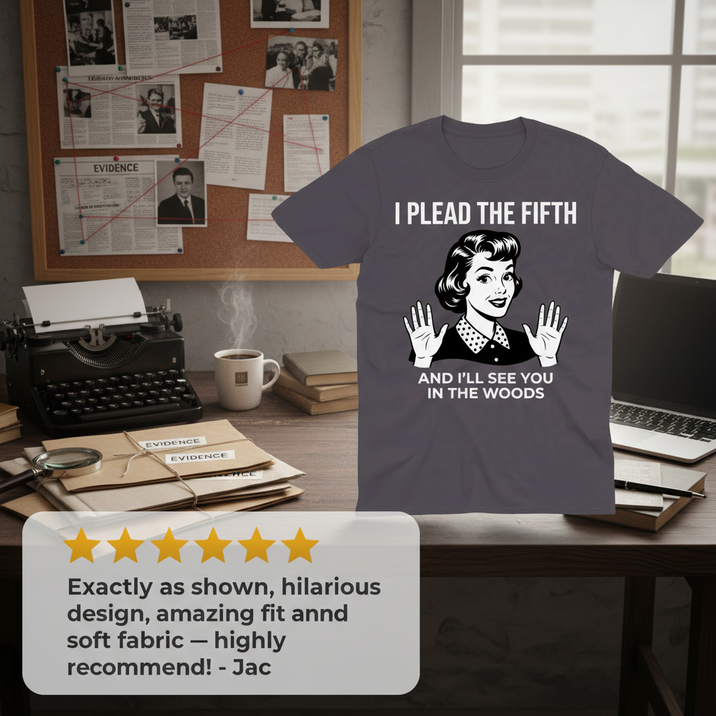 Plead the Fifth Retro T-Shirt_extreme_za