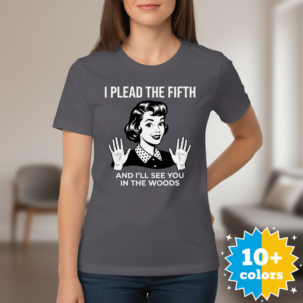 Plead the Fifth Retro T-Shirt_badge
