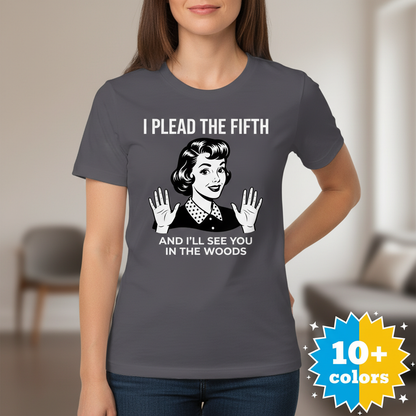 Plead the Fifth Retro T-Shirt_badge