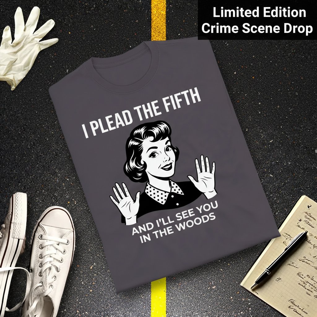 Plead the Fifth Retro T-Shirt_fold_tilt