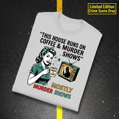 Coffee & Murder Shows T-Shirt_fold_tilt