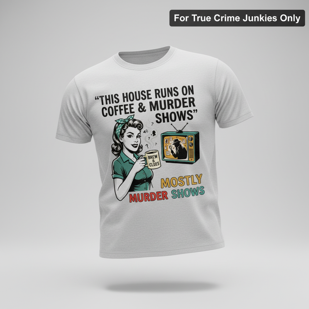Coffee & Murder Shows T-Shirt_3d_float
