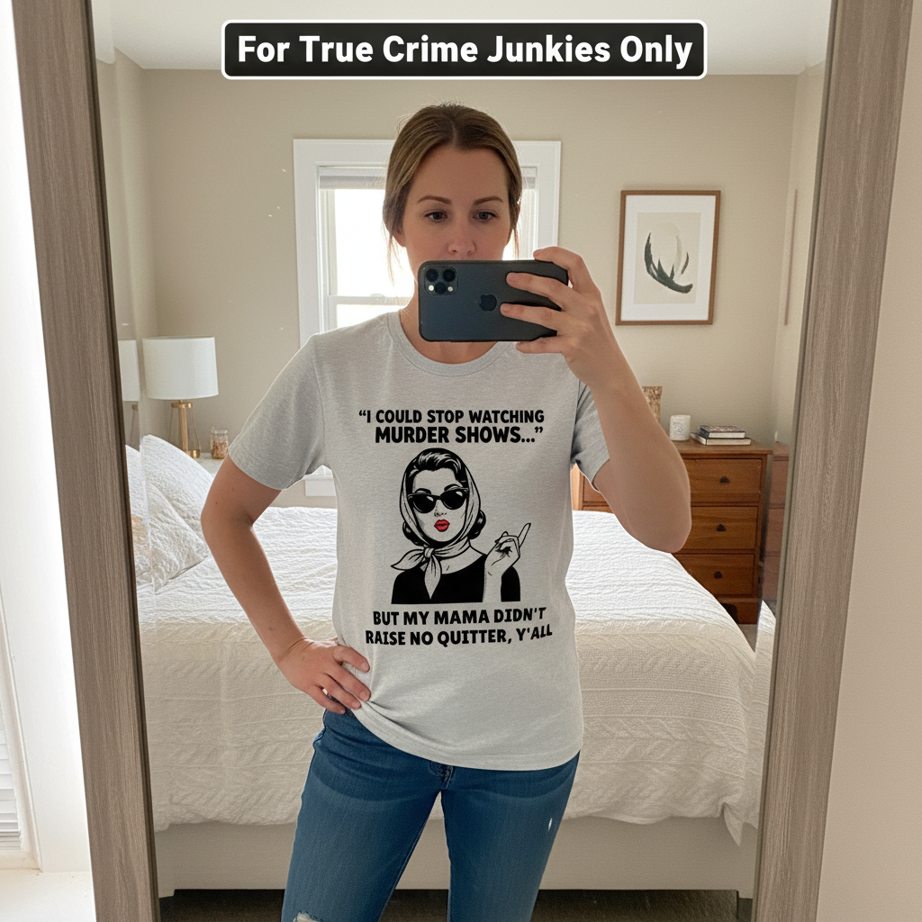 Murder Shows & Mama Raised Right T-Shirt_mirror_selfie
