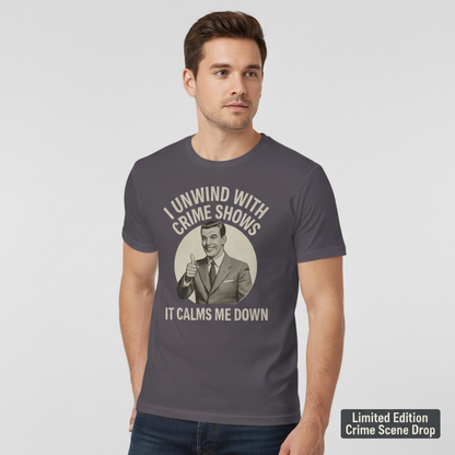 Crime Show Therapy T-Shirt__space