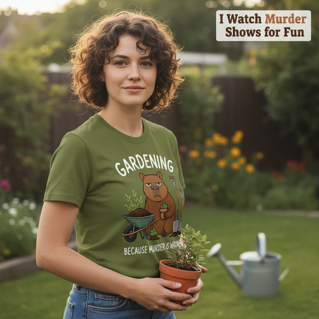 Gardening Bear Justice T-Shirt__lifestyle