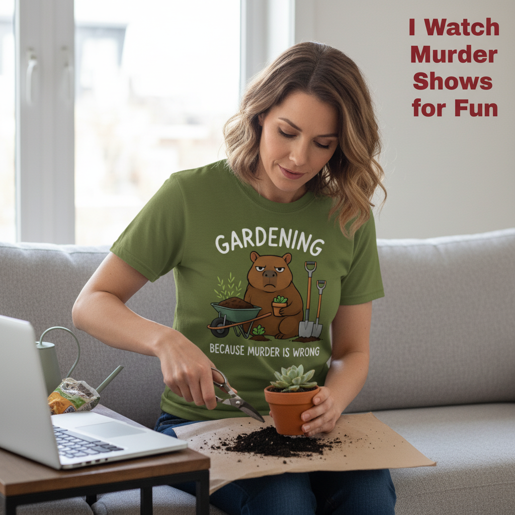 Gardening Bear Justice T-Shirt__use