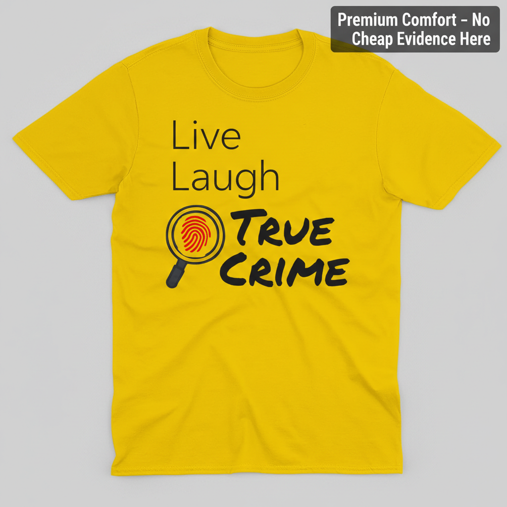 Live Laugh True Crime T-Shirt_clean