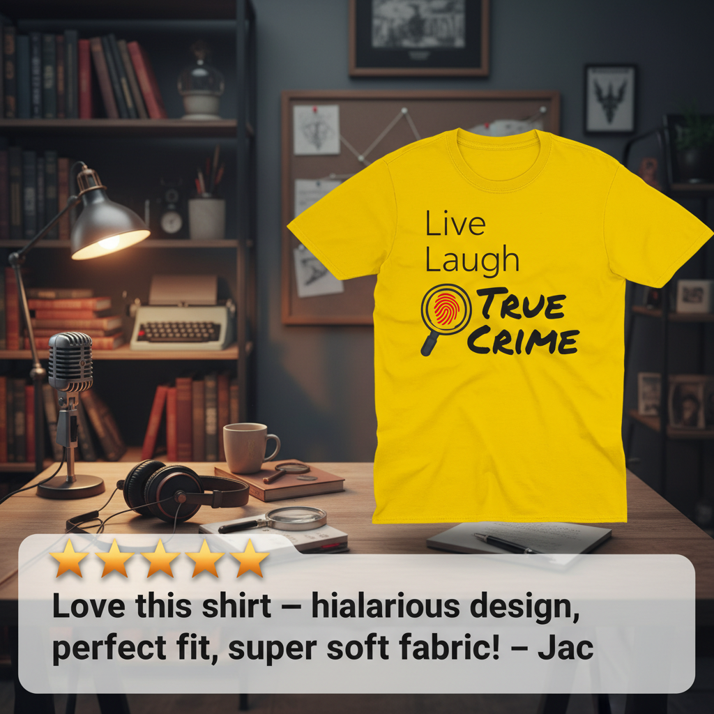 Live Laugh True Crime T-Shirt_extreme_za