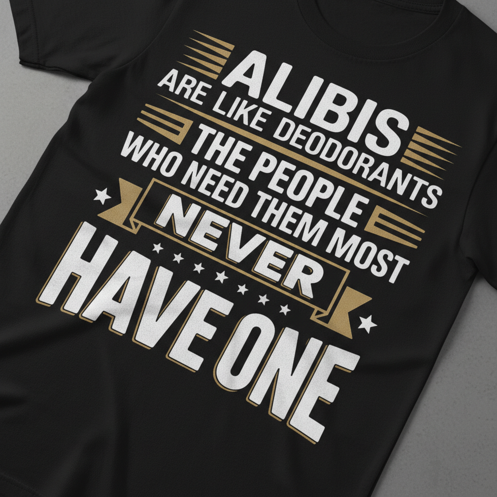 Alibis Are Like Deodorants T-Shirt_extreme_za