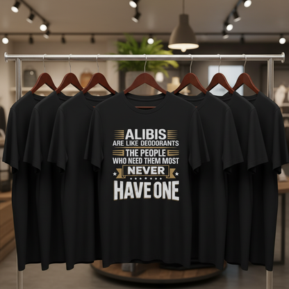 Alibis Are Like Deodorants T-Shirt_boutique_rack