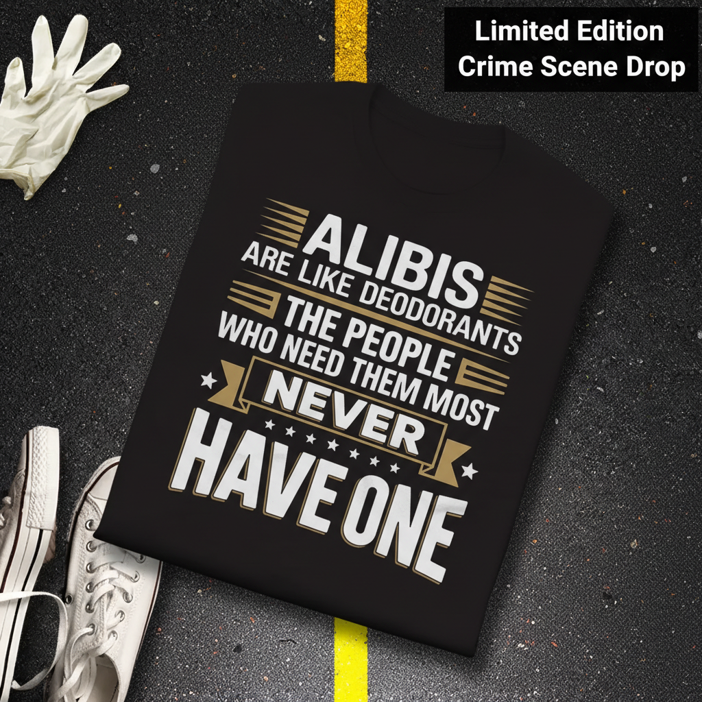 Alibis Are Like Deodorants T-Shirt_fold_tilt