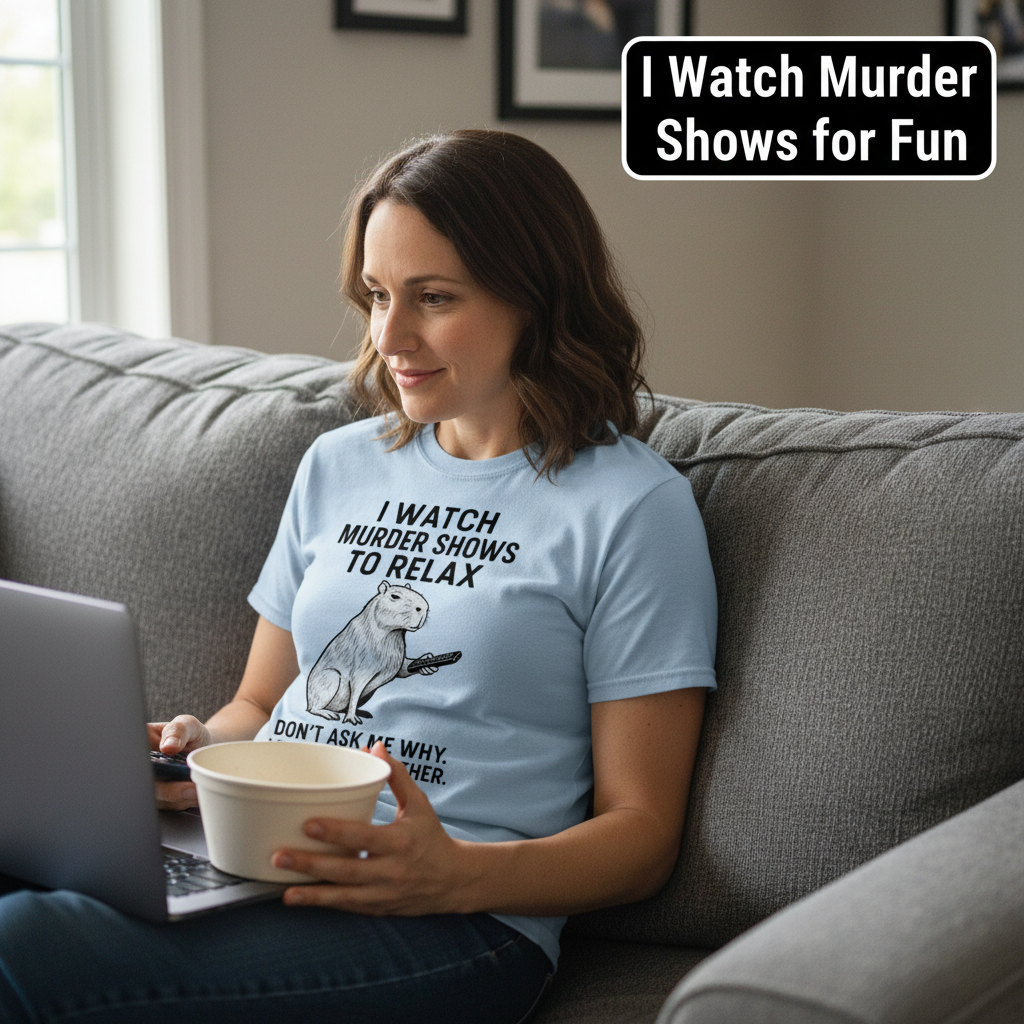 Murder Shows & Chill Capybara T-Shirt__use