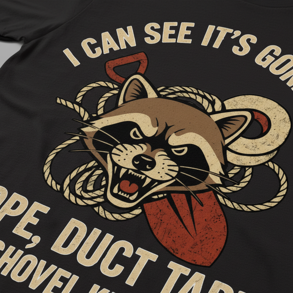 Rope, Duct Tape, & Shovel T-Shirt__detail