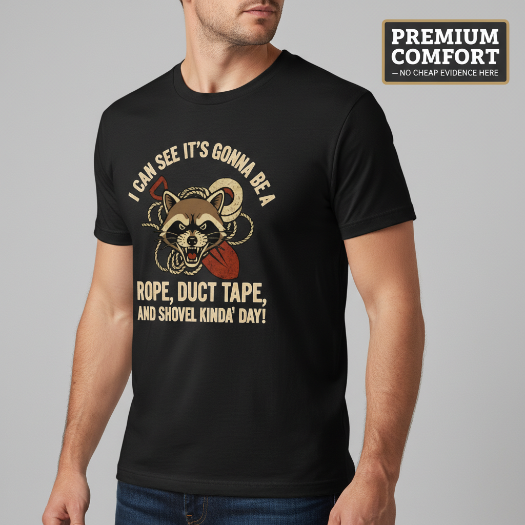 Rope, Duct Tape, & Shovel T-Shirt__benefit