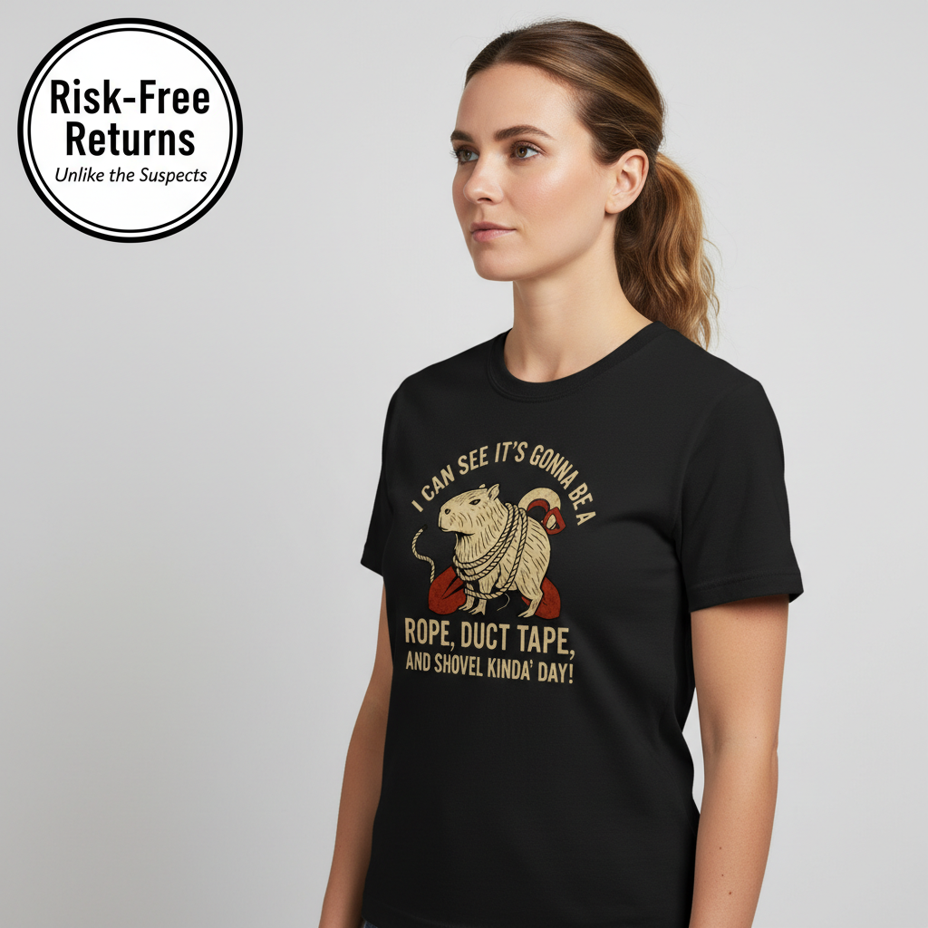 Rope, Duct Tape, and Shovel T-Shirt__benefit