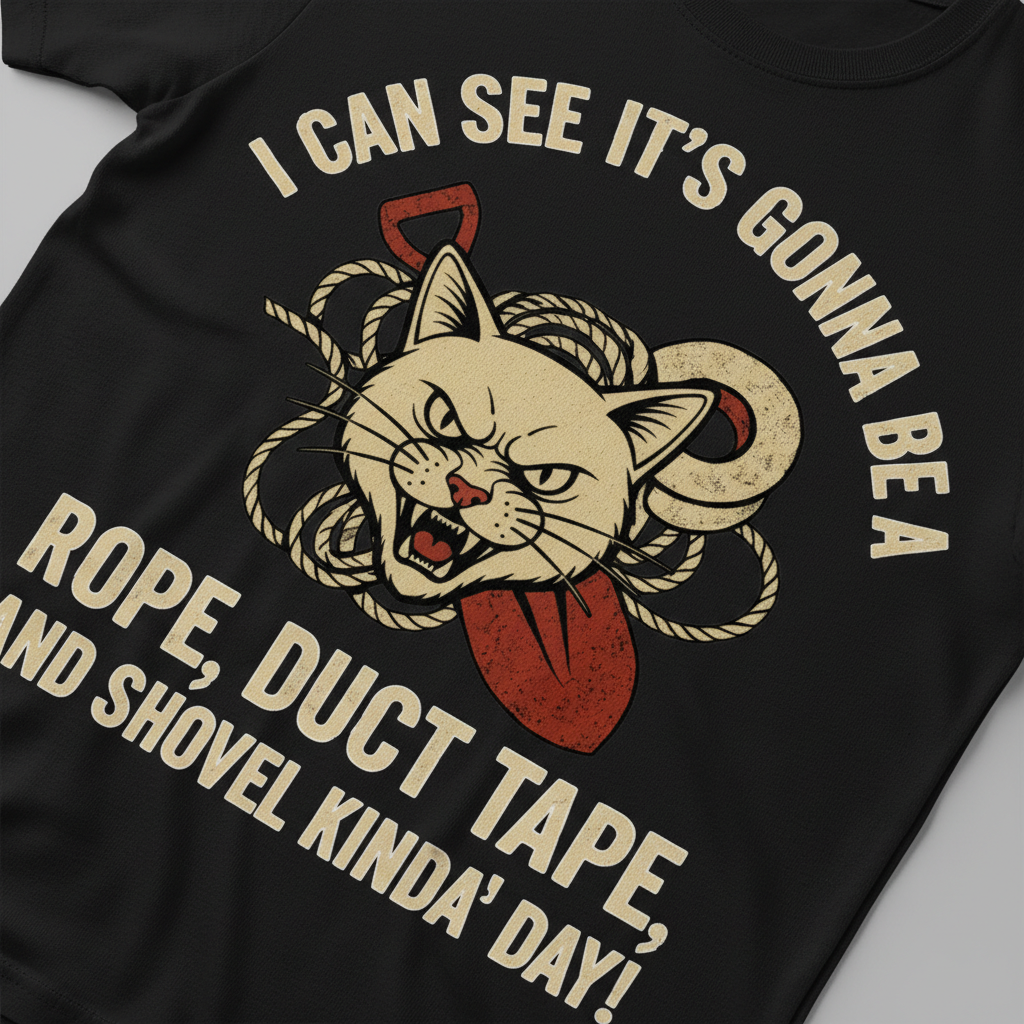 Rope, Duct Tape & Shovel T-Shirt__detail