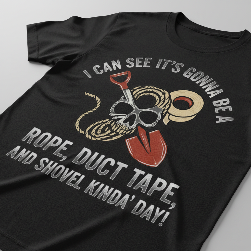 Rope Duct Tape Shovel T-Shirt__detail