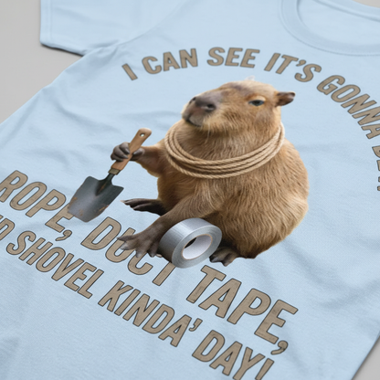 Shovel Kinda Day Capybara T-Shirt__detail