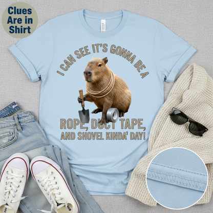 Shovel Kinda Day Capybara T-Shirt__pair