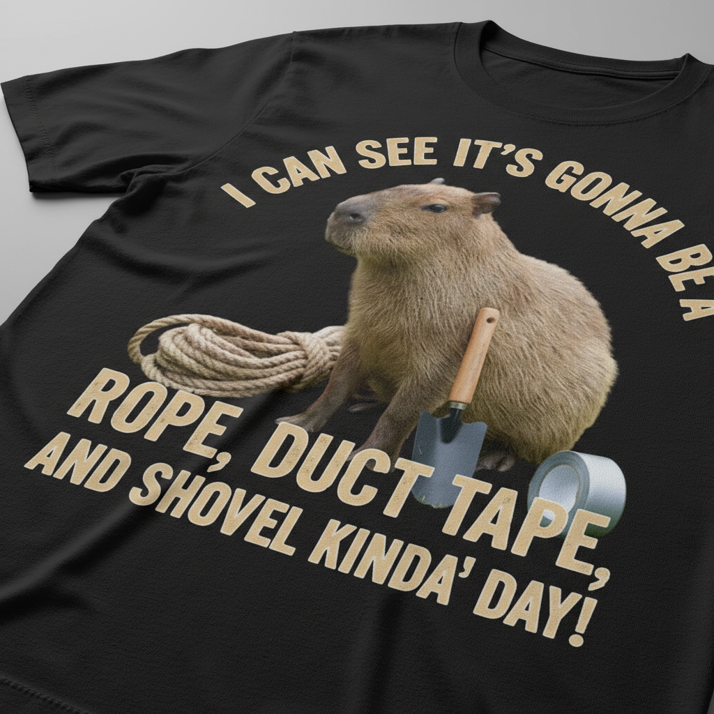 Rope, Duct Tape & Capybara T-Shirt__detail