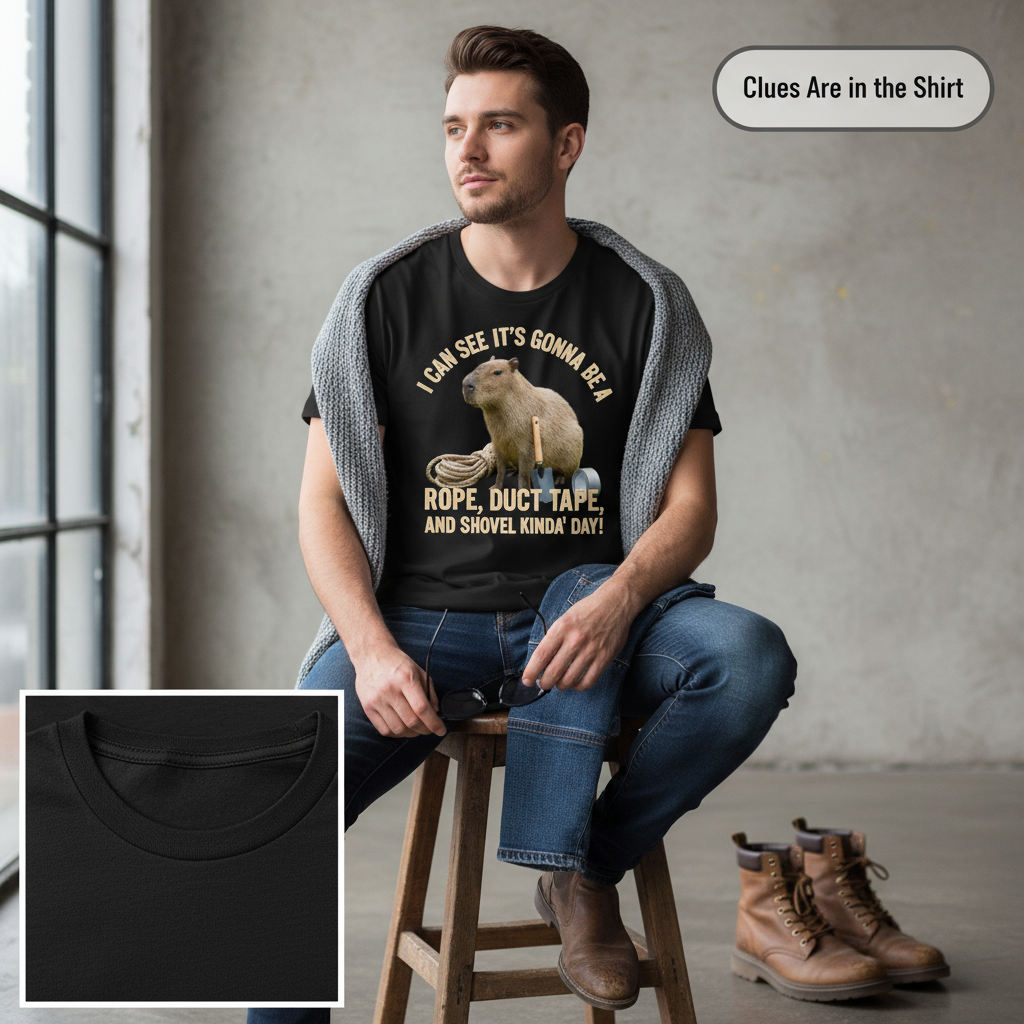 Rope, Duct Tape & Capybara T-Shirt__pair