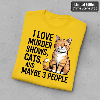 Murder Shows & Cats T-Shirt_fold_tilt