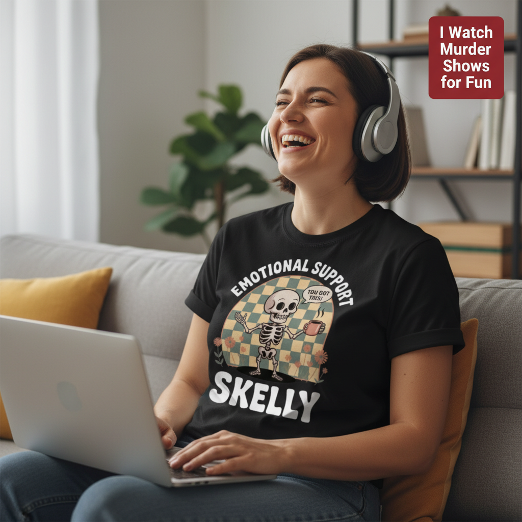 Emotional Support Skelly T-Shirt__use