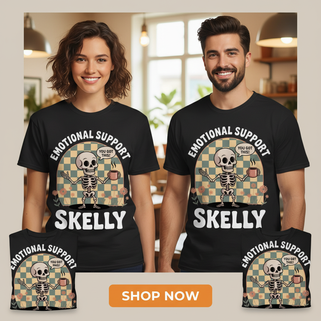 Emotional Support Skelly T-Shirt_extreme_za