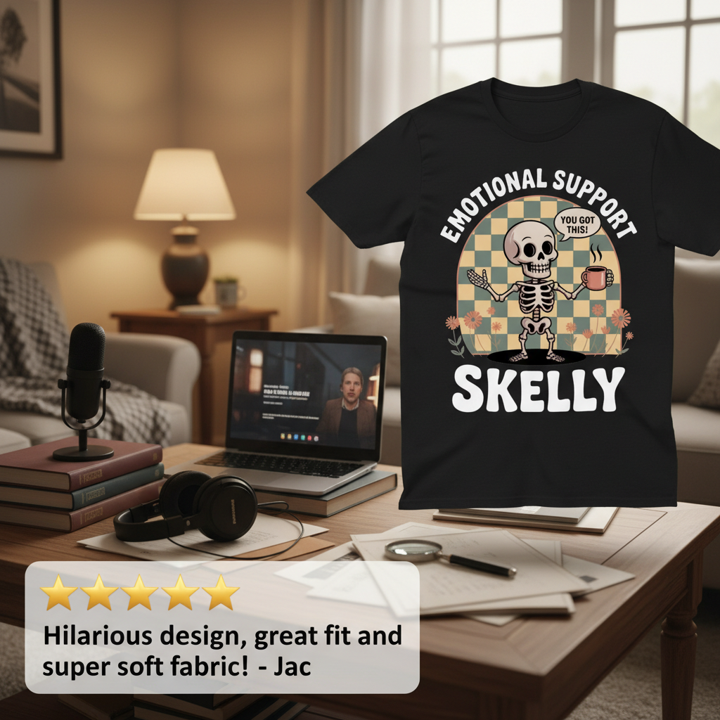 Emotional Support Skelly T-Shirt_extreme_za