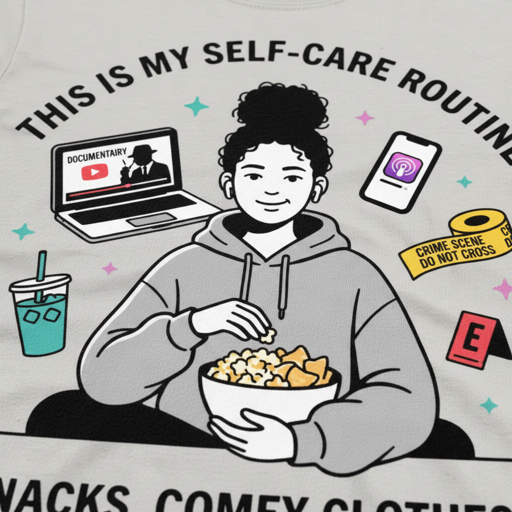 Self-Care & Murder Shows T-Shirt__detail