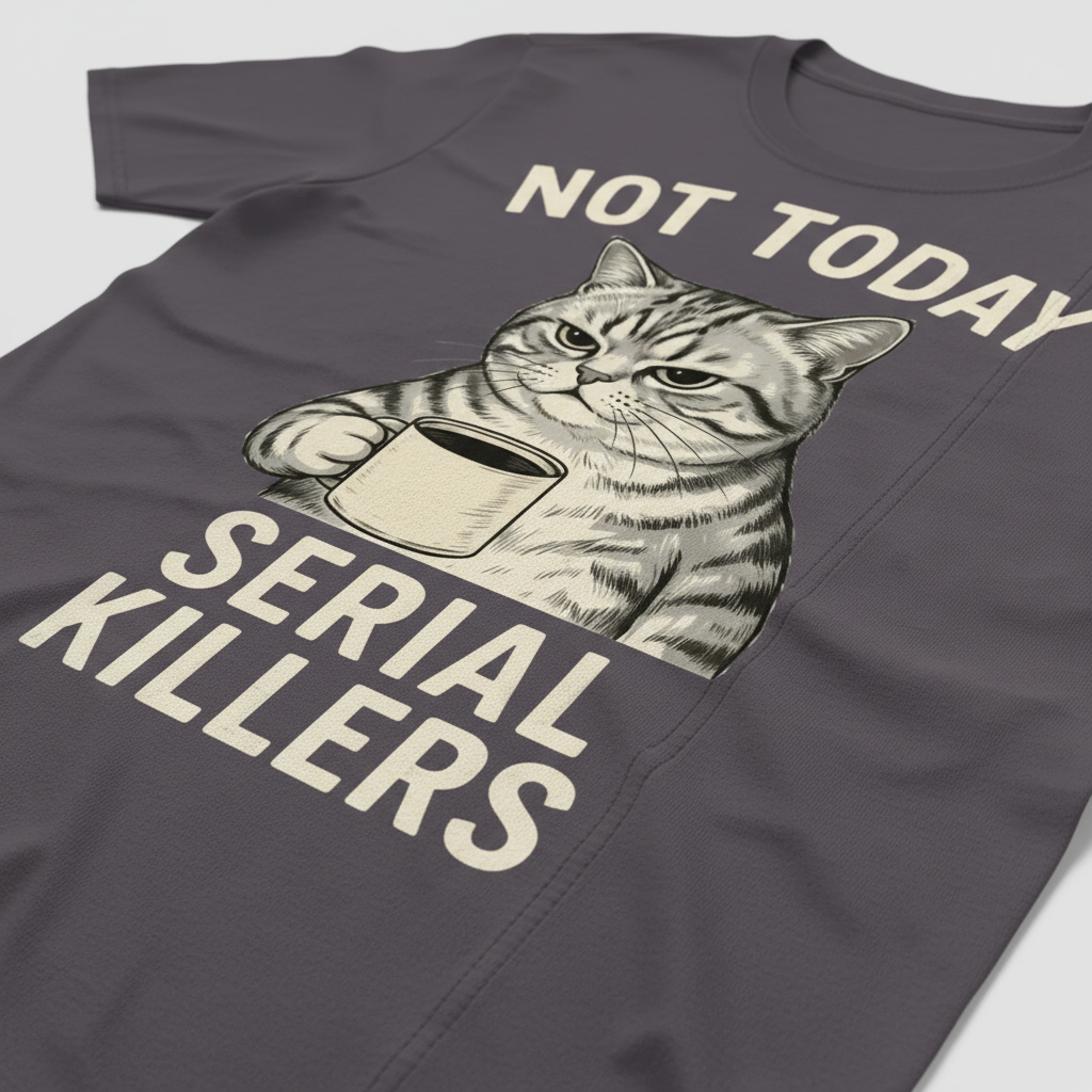 Not Today Serial Killers T-Shirt__detail