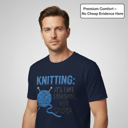 Cozy Stabbing Knitting T-Shirt__benefit