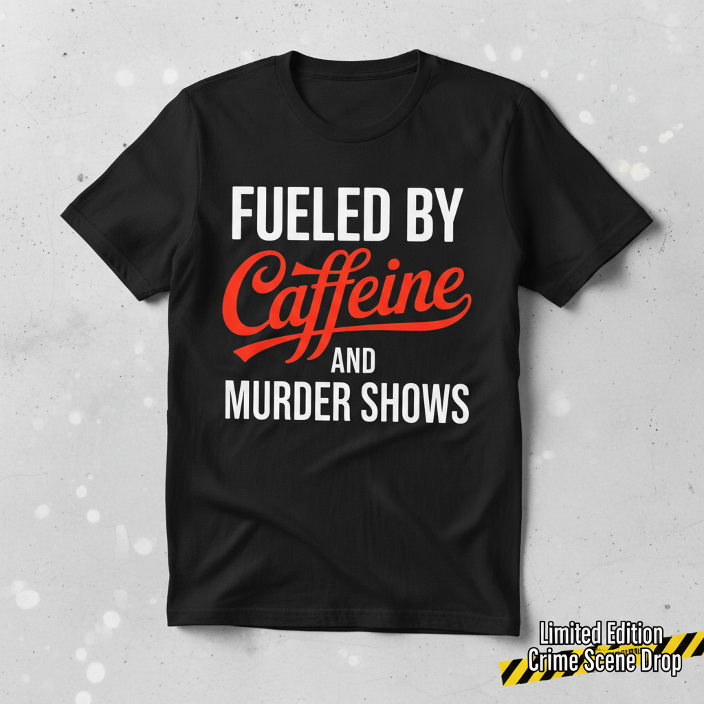 Fueled by Caffeine and Murder Shows T-Shirt__space