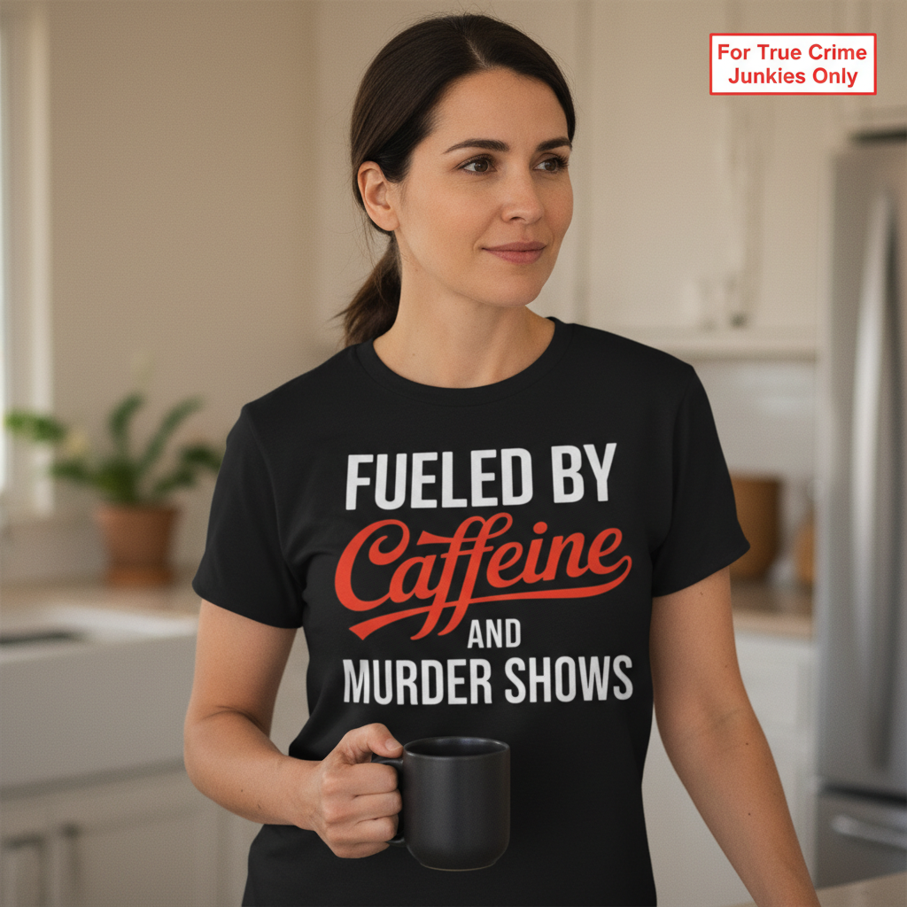 Fueled by Caffeine and Murder Shows T-Shirt__lifestyle