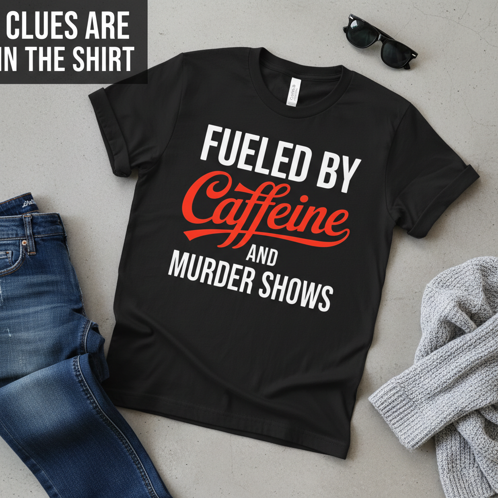 Fueled by Caffeine and Murder Shows T-Shirt__pair