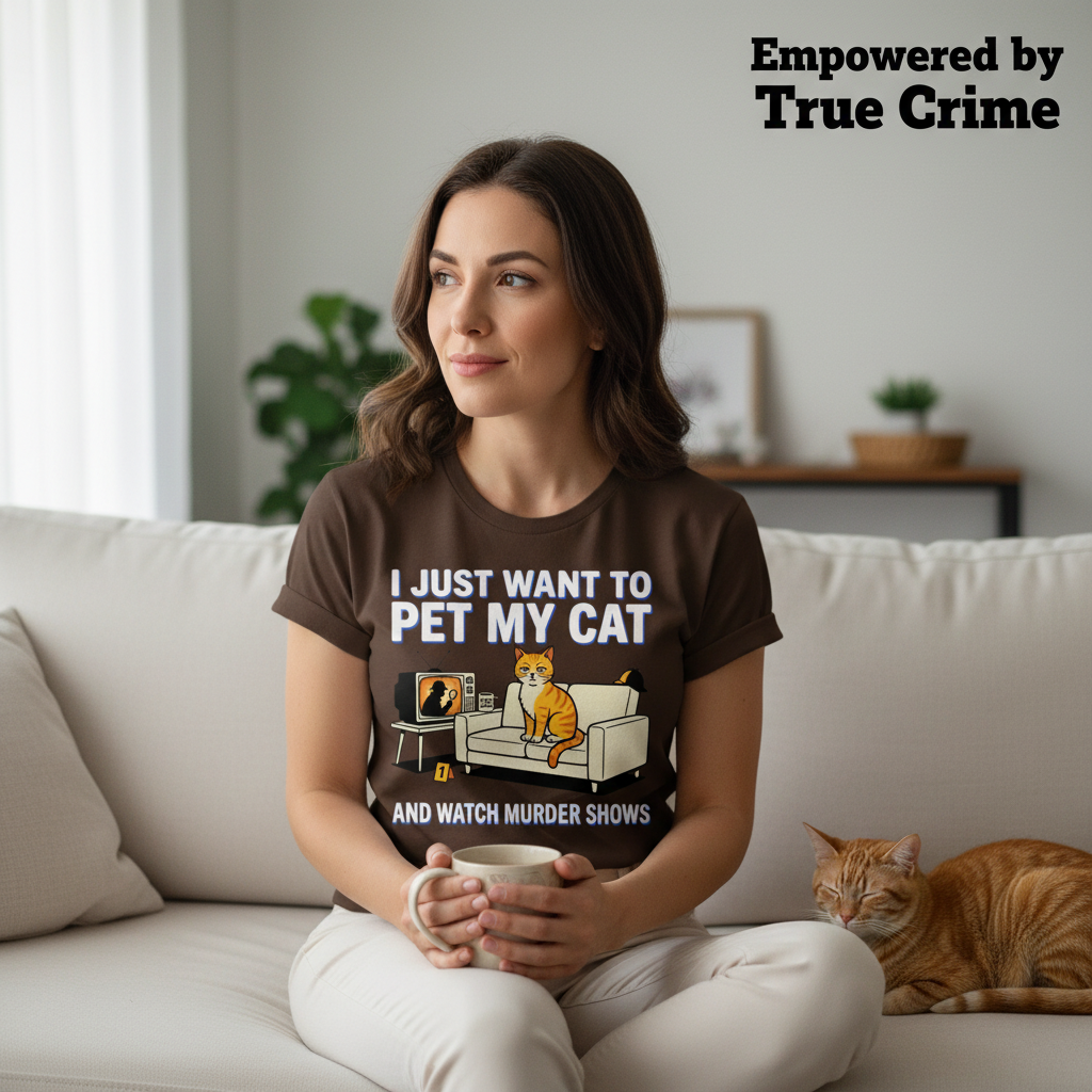 Pet My Cat and Watch Murder Shows T-Shirt__use