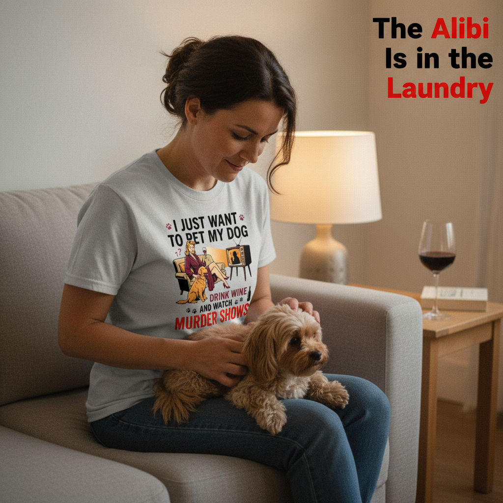 Wine, Dogs & Murder Shows T-Shirt__use