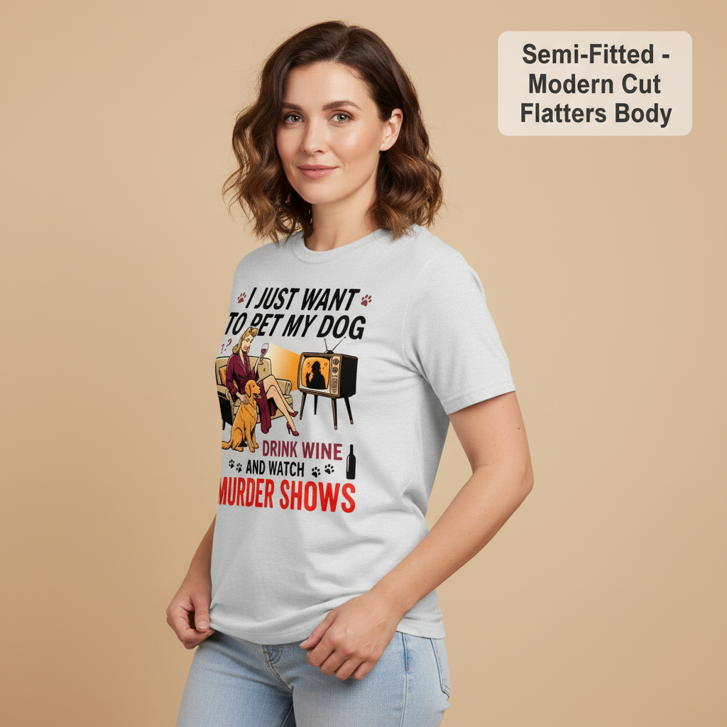 Wine, Dogs & Murder Shows T-Shirt__benefit