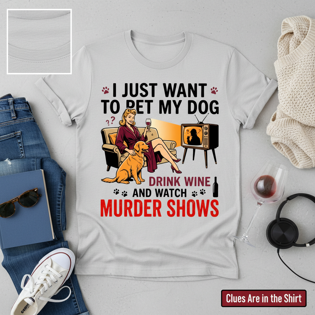 Wine, Dogs & Murder Shows T-Shirt__pair