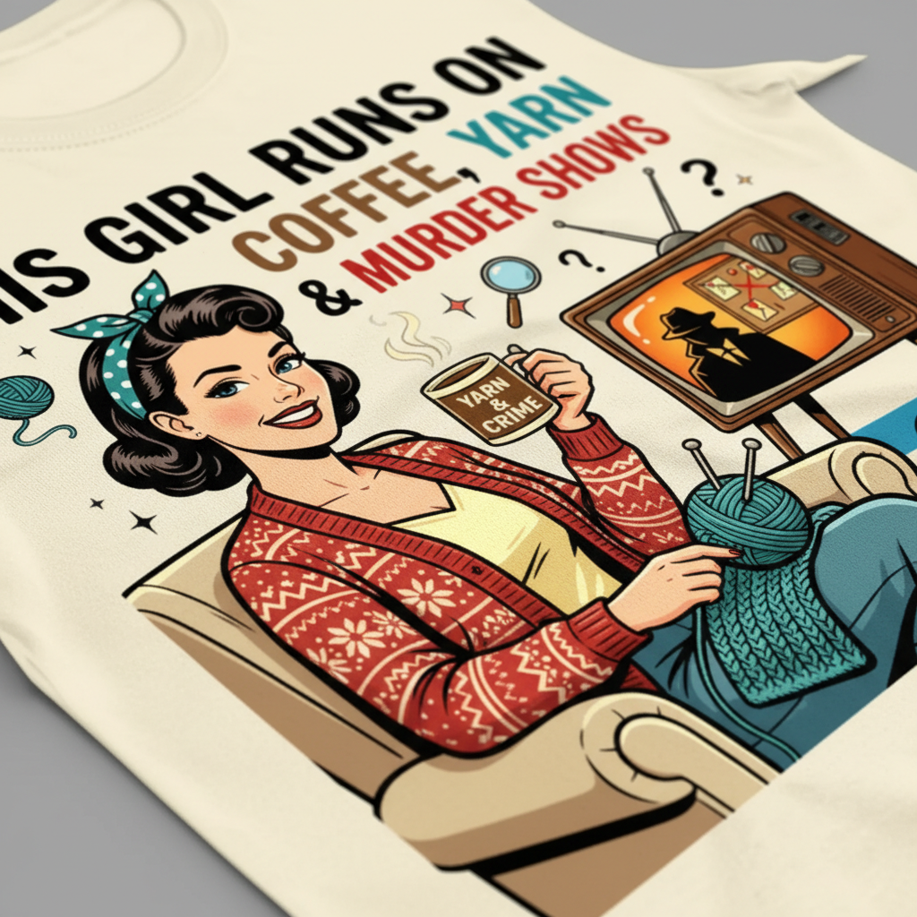 Coffee Yarn & Murder Shows T-Shirt__detail