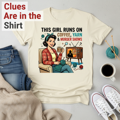 Coffee Yarn & Murder Shows T-Shirt__pair