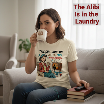 Coffee Yarn & Murder Shows T-Shirt__use
