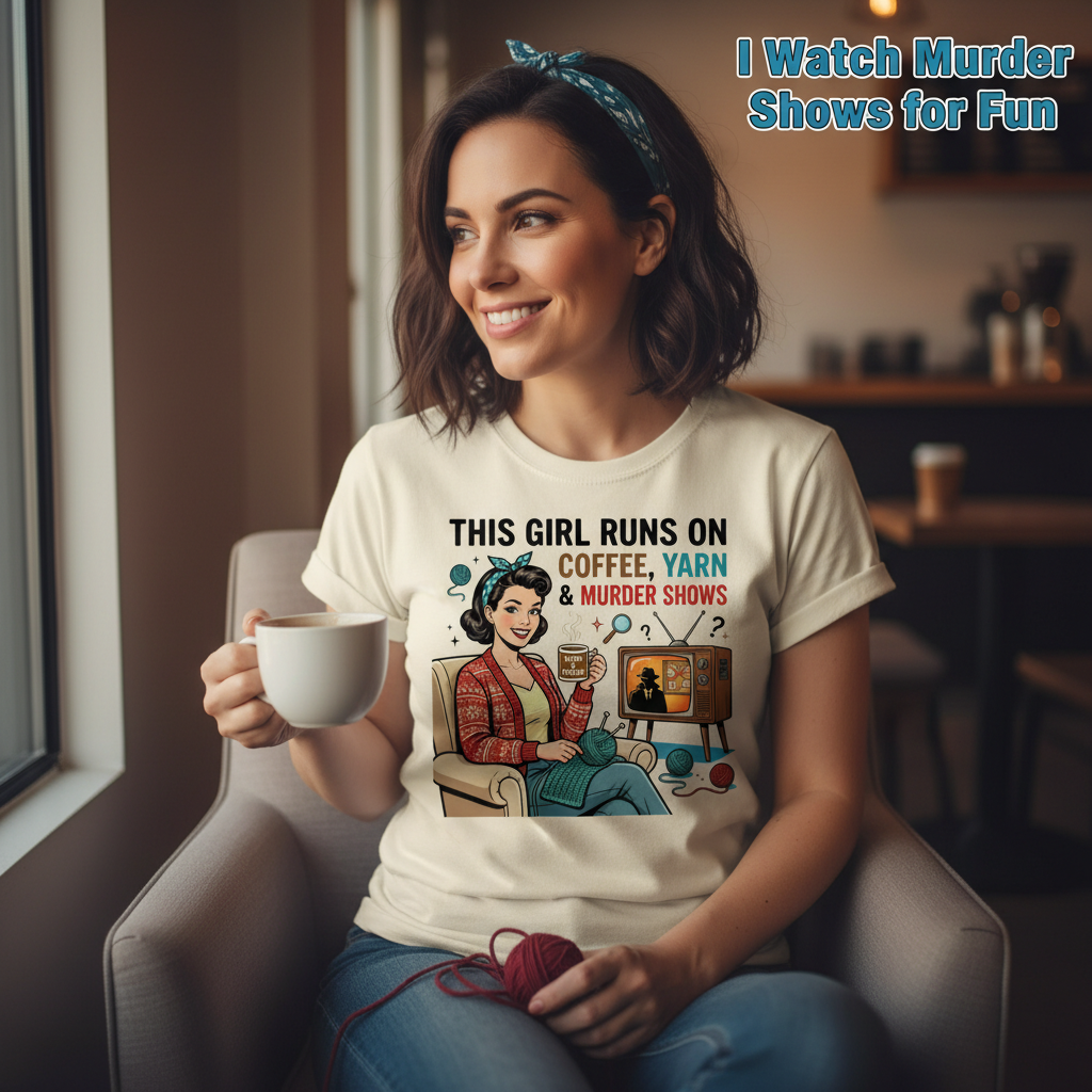 Coffee Yarn & Murder Shows T-Shirt__lifestyle