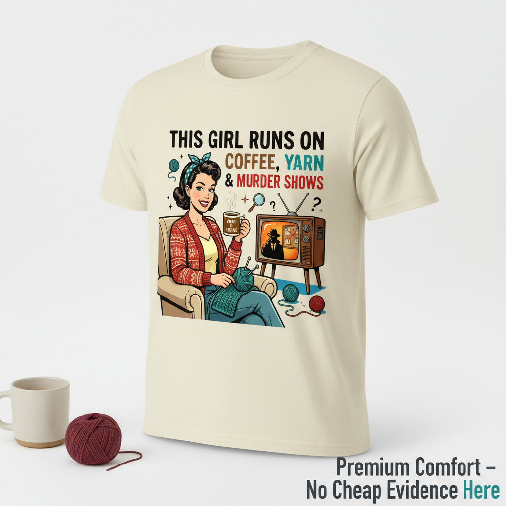 Coffee Yarn & Murder Shows T-Shirt__space