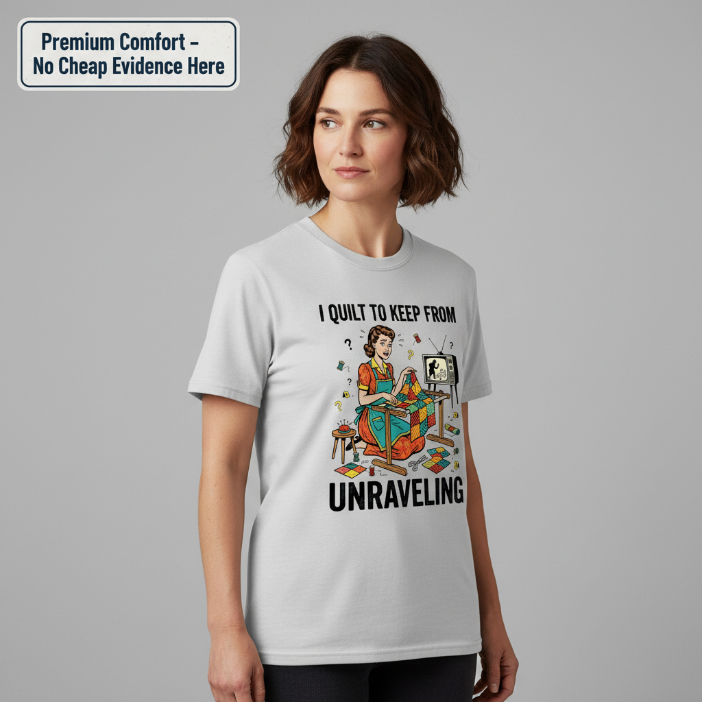 I Quilt to Keep From Unraveling T-Shirt__benefit