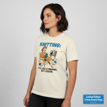 Cozy Stabbing Knitting T-Shirt__space