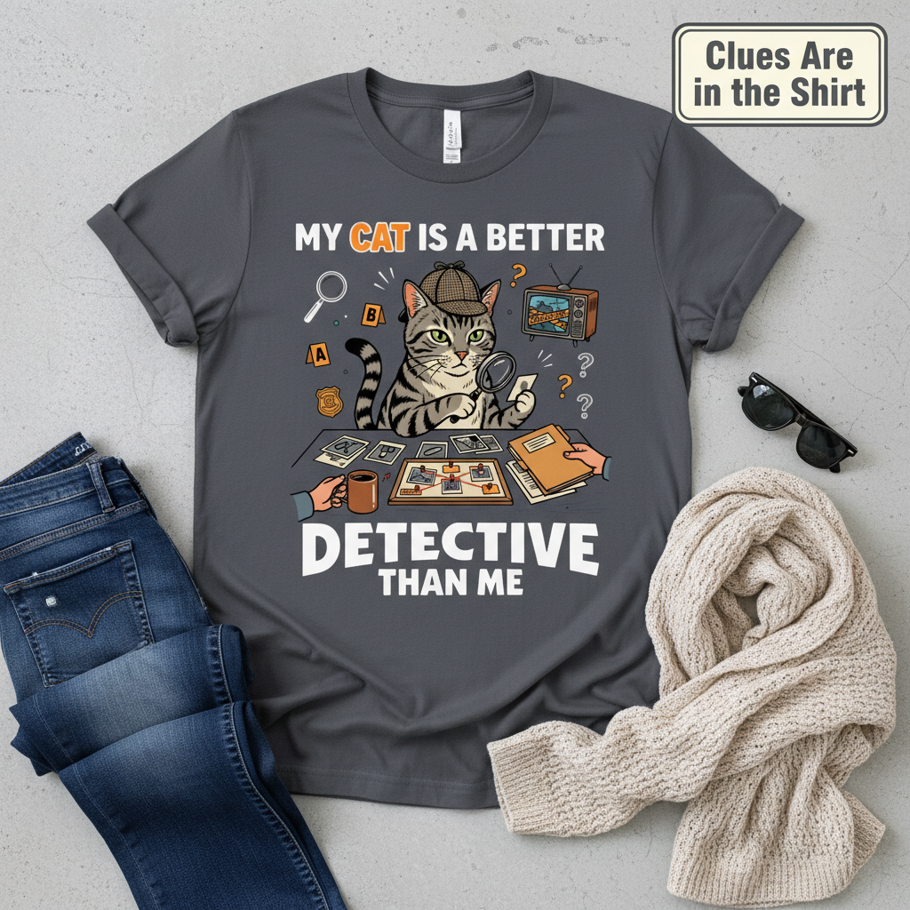 Cat Detective T-Shirt__pair