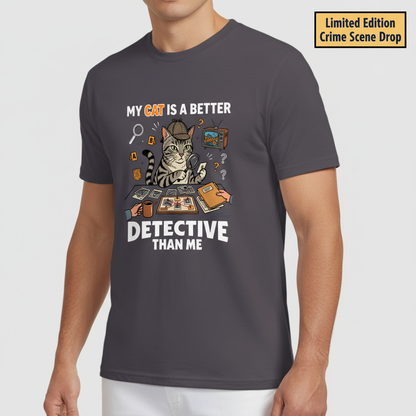 Cat Detective T-Shirt__space