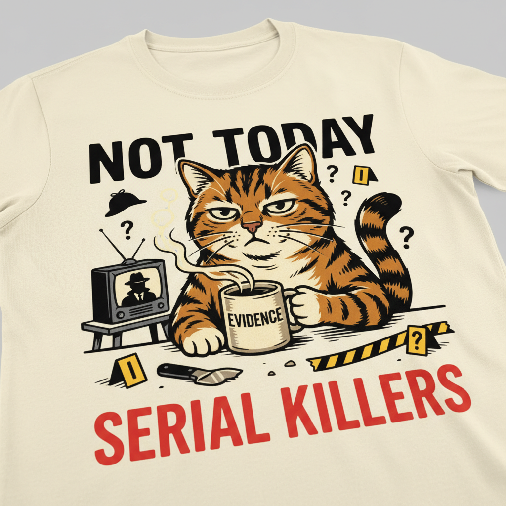 Not Today Serial Killers T-Shirt__detail